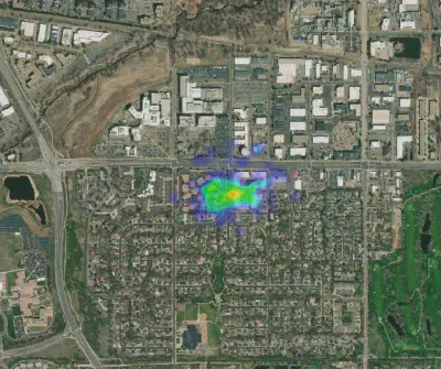 Heatmap Showing GPS Predictions